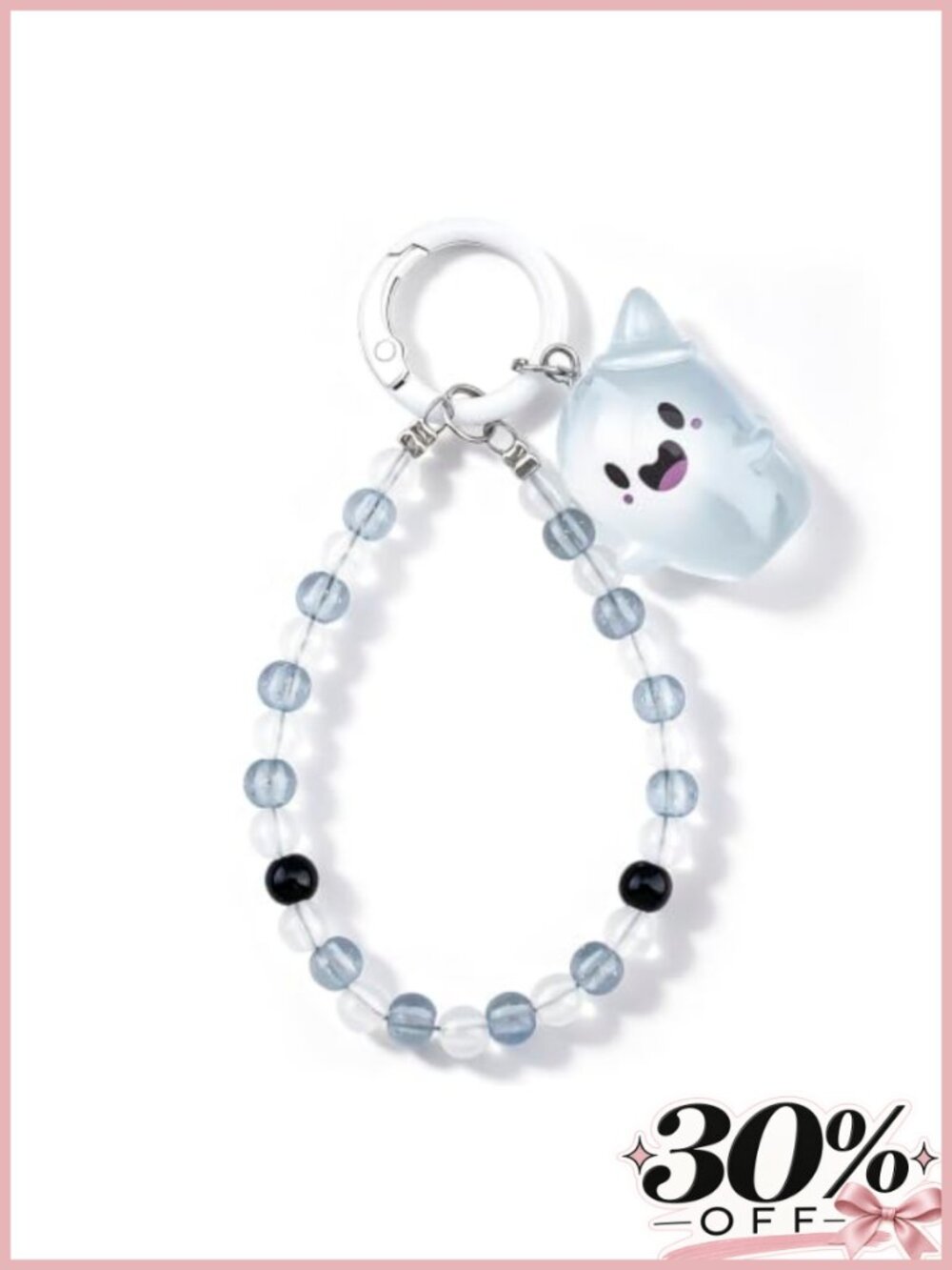 Ghost Keychain Glow in the Dark Resin Key Ring Halloween Bag Charm
